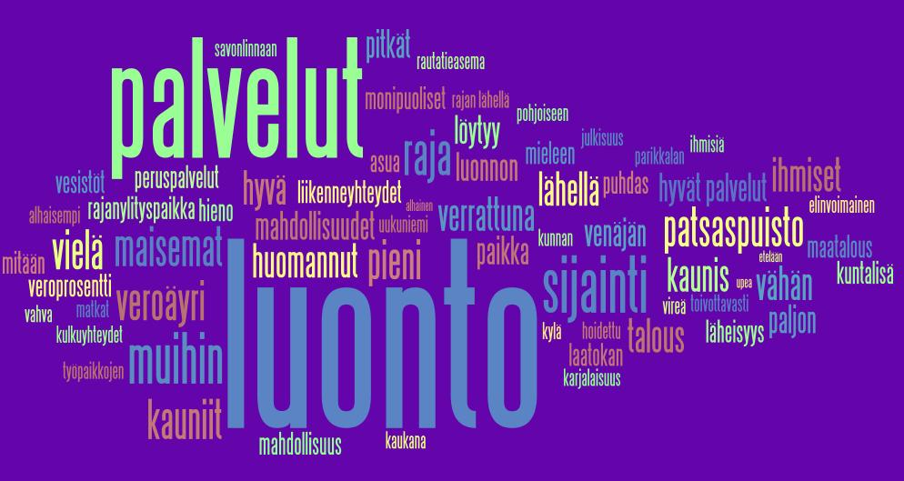 Parikkalan brändi ja imago Mikä mielestäsi erottaa Parikkalan muista kunnista? 21 Tutkimuksen avointen kysymysten vastaukset on tiivistetty ns. sanapilveksi.