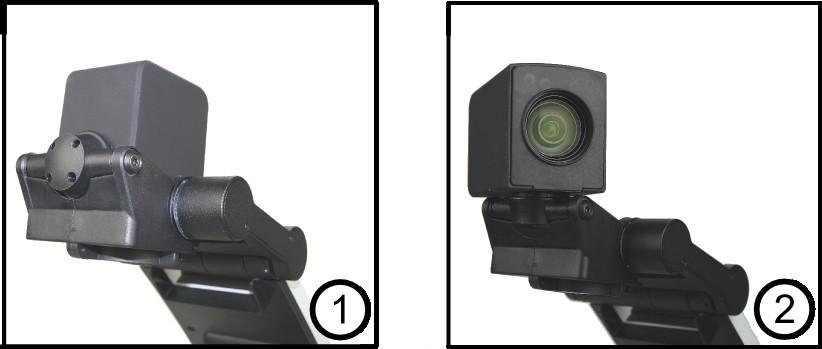 7.4 Kamera Kamerassa on kaksi tilaa. Lukutila ja kaukotila. Kääntämällä kameran voit vaihtaa sen lukutilasta (1) kaukotilaan (2).