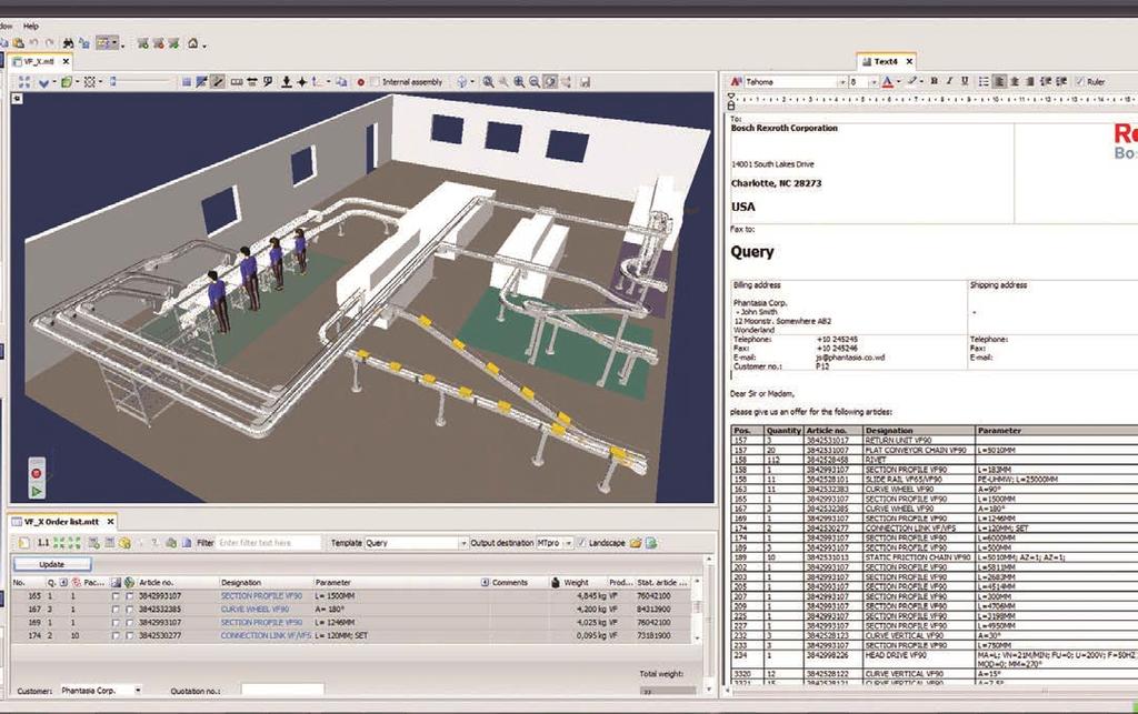 6 Bosch Rexroth Kuljetinjärjestelmät Työkalut ja CAD-ohjelma tukena suunnittelussa MTpro MTpro on Rexrothin ohjelmisto, jonka avulla voidaan