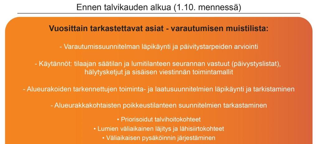 Tampereen kaupunki TALVIHOIDON VARAUTUMISSUUNNITELMA Kaupunkiympäristön palvelualue 3. TOIMINTA VOIMAKKAAN LUMIPYRYN AIKANA 3.