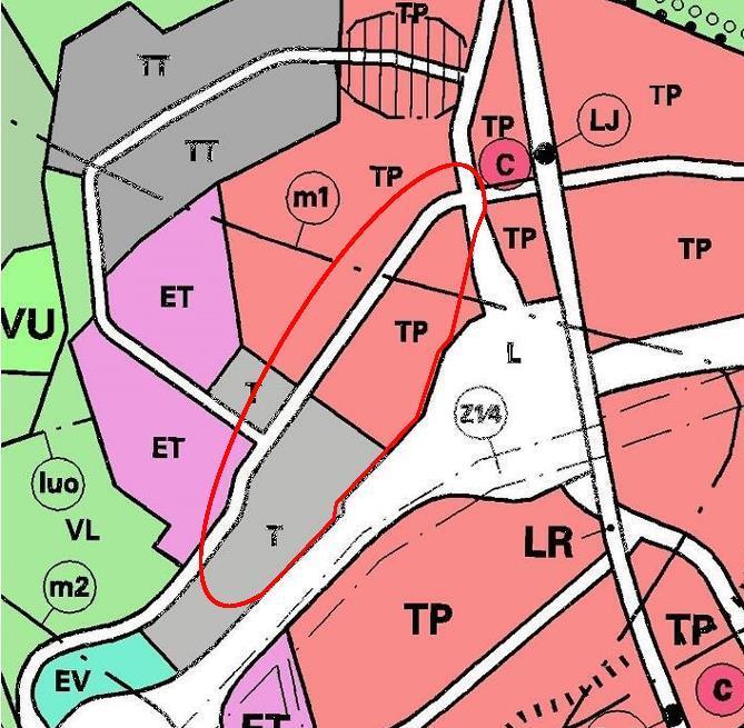 Osallistumis- ja arviointisuunnitelma nro 251200, 16.2.2018 sivu 3 Marja-Vantaan osayleiskaava Marja-Vantaan osayleiskaavassa (Kv 19.6.2006) suunnittelualue on osoitettu työpaikka-alueeksi (TP) ja teollisuus- ja varastoalueeksi (T).