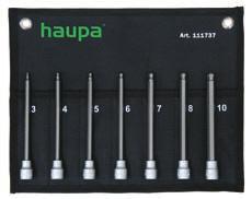 käytettäväksi 1 adapteri, jossa 1/4" kärkikiinnitin kaikkia väännintyyppejä varten 5 kärkeä PH 0, 1, 2, 2, 3 5 kärkeä PZ 0, 1, 2, 2, 3 5 kärkeä, ura 3,