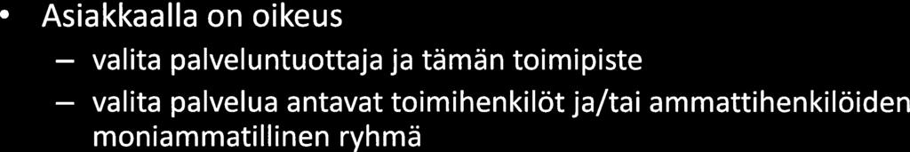 asiakassetelillä ja henkilökohtaisella budjetilla saatavista