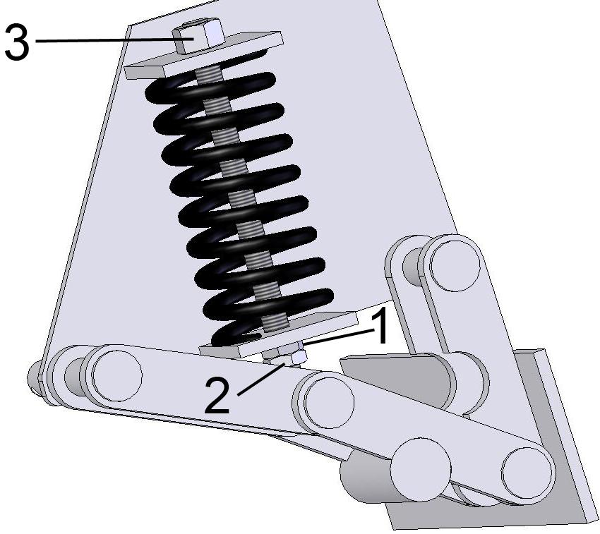 Auran säätäminen Justering av plogen Justering av plog Mekaaninen lukko (kuva 1) Mekaniskt lås (bild 1) Mekanisk lås (bilde 1) Aurausterän palautusvoiman säätö tehdään jousen alla olevista