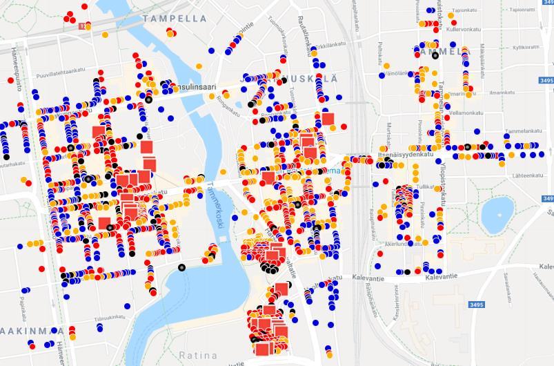 Tampereen keskustan elinvoimalaskenta 2018 Keskustan elinvoimalaskennan päivitys tehtiin Tampereen kaupungin Viiden tähden keskusta kehitysohjelman toimeksiannosta huhtikuun lopussa 2018.