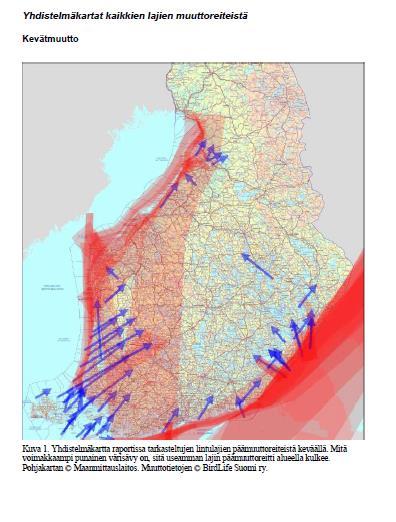 Vaihemaakuntakaavan 1 valmistumisen jälkeen on tullut uusia linnustoon liittyviä selvityksiä. BirdLife Suomi, Finland (2014).