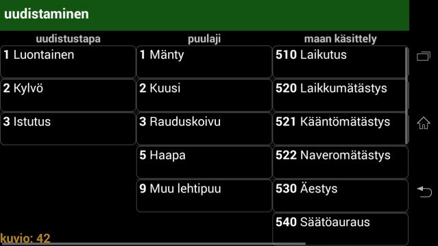 - Avohakkuu tuo näkyviin uudistamis toiminnon josta mahdollisuus syöttää uudistamisketju hakkuulle (huom. hakkuun kiireellisyys periytyy uudistukselle).