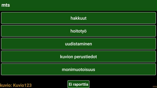 - Valintarullissa näytetään oletuksena yleisimmin käytetyt vaihtoehdot.