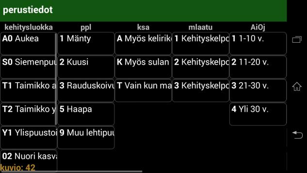 Yleisten tietojen syöttö Paina päänäkymän napista (6.