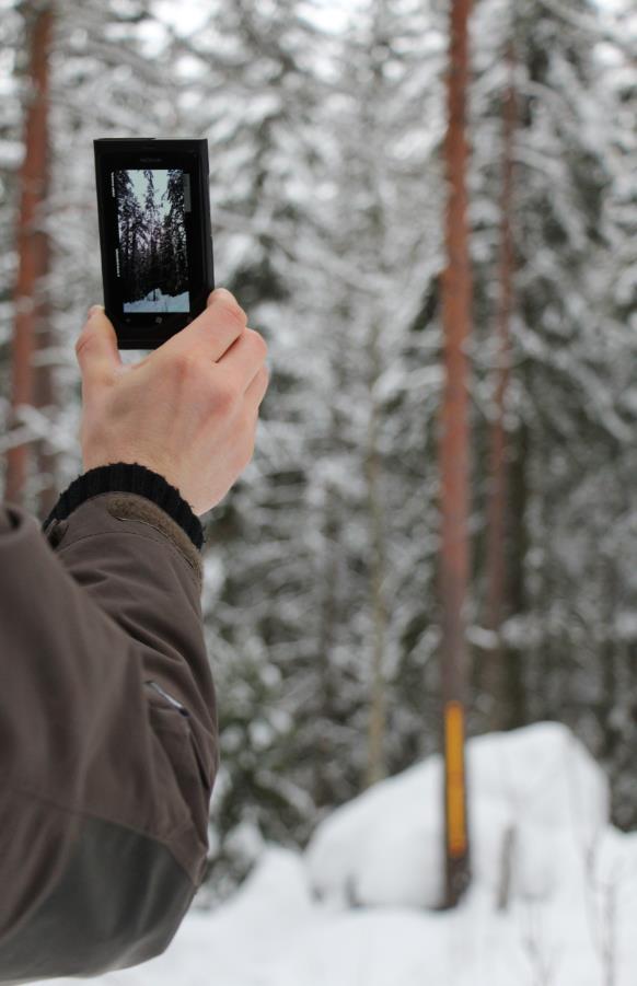 10.5 Mittapuun pituuden mittaus 1. Asetu n. 15m päähän mittakepistä 2.