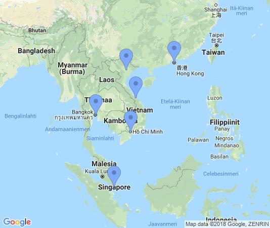 Hongkongissa ohjelmassa mainitut kuljetukset ja retket pääsymaksuineen palvelupalkkiot ja kantajamaksut hotelleissa palveluraha ja kantajamaksut