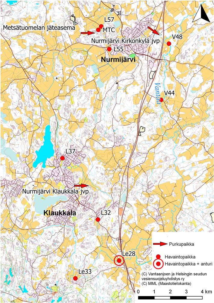 joki. Kyläjoen ekologinen luokka on arvioitu tyydyttäväksi, mutta veden fysikaalis kemiallinen laatu on ollut välttävä korkeista bakteeripitoisuuksista johtuen.