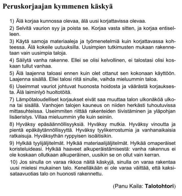 6.2 Rakennusten korjaaminen ja ylläpito 6.