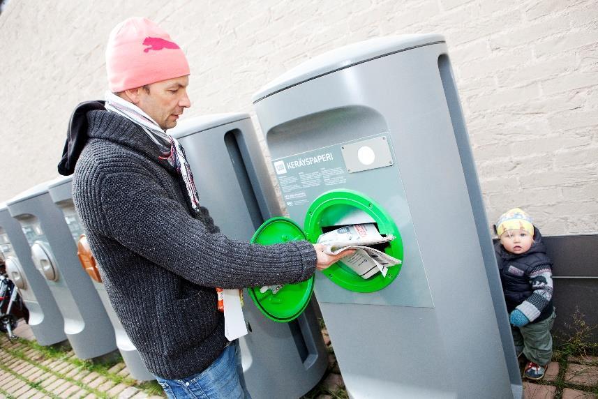 Elinympäristön kehittäminen: jätehuolto Kuntien ja niiden jätelaitosten järjestämässä jätehuollossa panostetaan uudelleenkäytön ja korkealaatuisen materiaalikierrätyksen