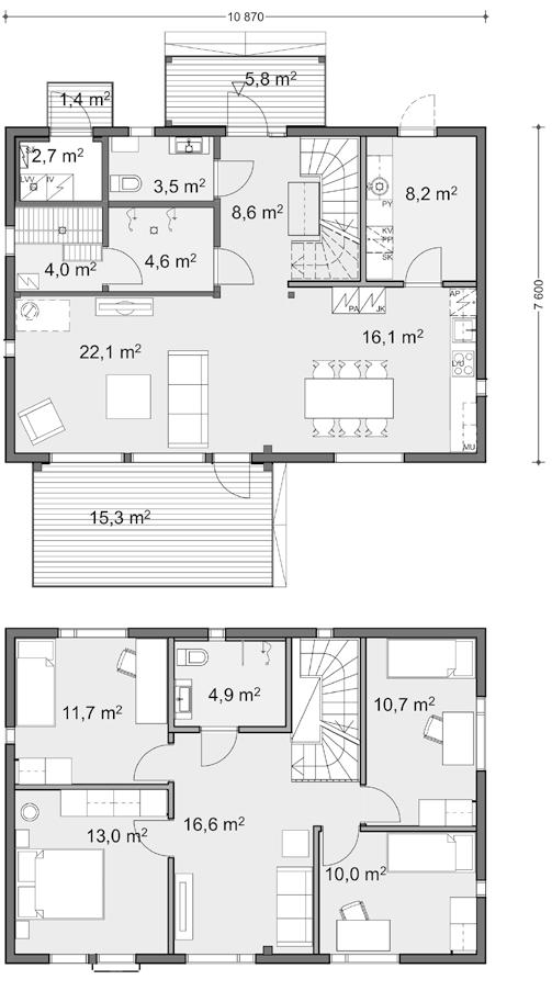 HARMONIA 160 2A Kerrosala 160,0 m² Huoneistoala 144,5 m² DOC ID 23792 Inspiroidu verkossa!