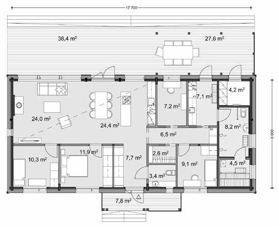 Huoneistoala 136,0 m² DOC ID 14995 Valitut varustelu-