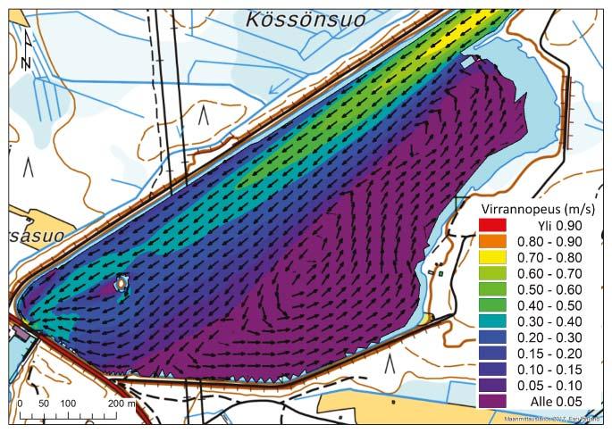 Yläkanavan syvyys on voimalaitoksen läheisyydessä jopa yli 20 m (kuva 14). Raasakan ohijuoksutuspato sijaitsee noin 6 km voimalaitokselta ylävirtaan (kuva 1).