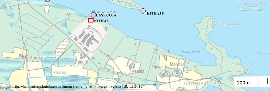 Laskuojassa tai Kitkajärvessä ei havaittu ylimääräistä samennusta.
