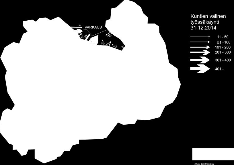 2.1.3 Työssäkäynti Työssäkäyntiä on seuraavassa tarkasteltu maakunnittain ja maakuntien valmiiden aineistojen pohjalta. Tämän vuoksi karttaesitykset ja tarkkuustaso hieman poikkeavat toisistaan.