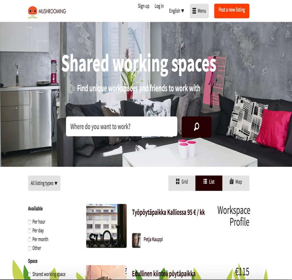 Mushrooming Shared working spaces https://www.mushrooming.