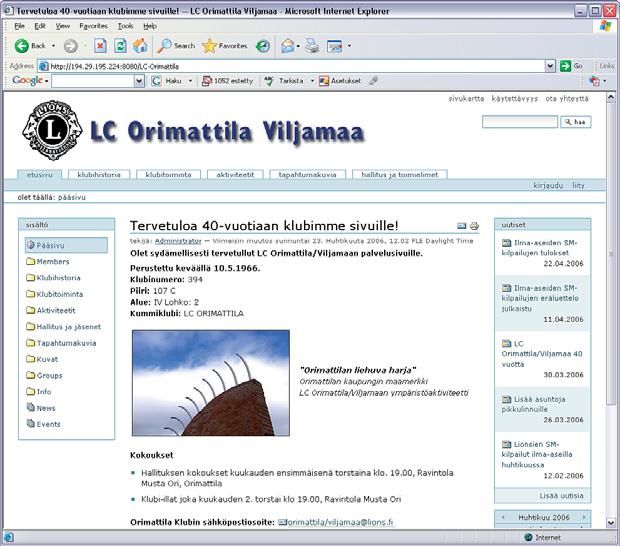 Viidennen alueen puheenjohtajina toimivat veli Paavo kaudella 2002 2003 ja veli Reino Hakala kaudella 2003 2004.