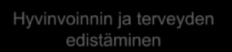 Hyvinvoinnin ja terveyden edistäminen Lasten ja perheiden palvelut KUNNAT Ympäristö- ja rakennusvalvontapalvelut