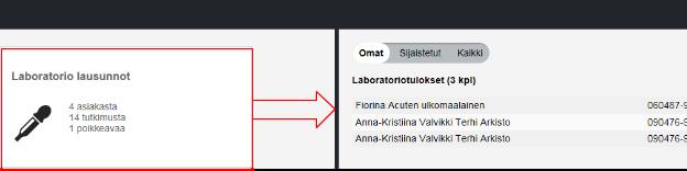 Listan toiminnot Omat tai sijaistetun määräämät tutkimukset Acuten sijaistamis toiminnolla voidaan kertoa että käyttäjä hoitaa määritellyllä aikavälillä toisen käyttäjän työlistaa.