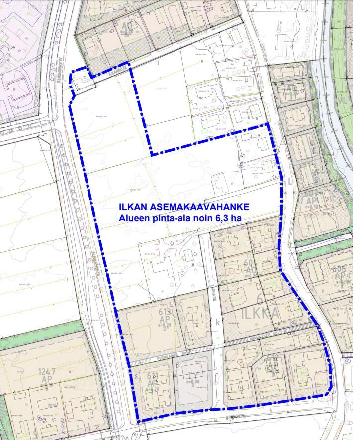 9 Alla ote ajantasa-asemakaavasta Lähiympäristön kaavatilanne ja suunnitelmat Kaupunginhallitus päätti tämän asemakaavahankkeen vireilletulosta 22.10.2018 5.