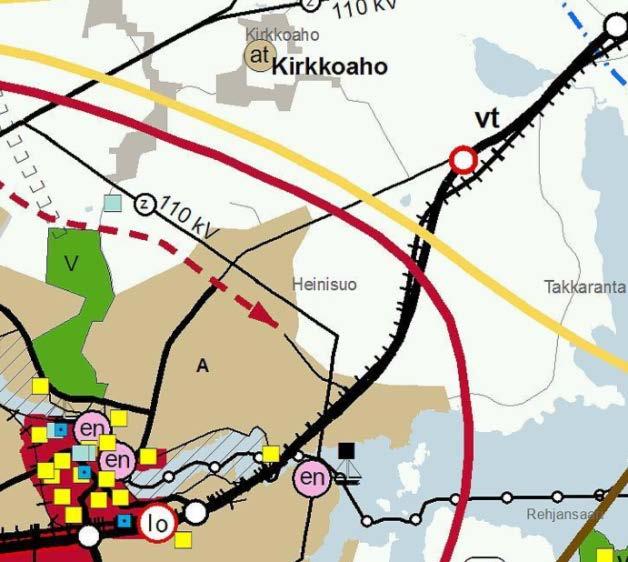 Kaavaan on tarkoitus osoittaa nykyisen valtatien 5:n (Särämäntie) ja vanhan valtatien (Vanha Viitostie) liittymään aluevaraus, joka mahdollistaa liikenneturvallisuutta ja liikenteellistä toimivuutta