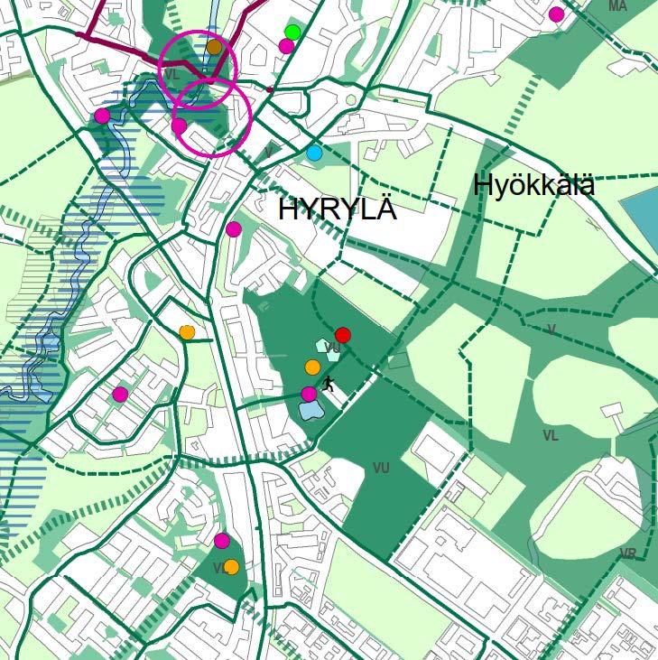 Alustavassa kaavaehdotuksessa urheilupuisto on merkitty urheilu- ja virkistyspalvelujen alueeksi (VU). Alue varataan urheilu- ja virkistystoimintaa varten.