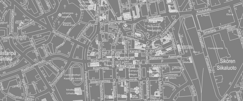 Genom detaljplaneändringen bildas: Kvartersområde för centrumfunktioner samt gatuområden i Jakobstads stadsdel 3, Centrum. 1.