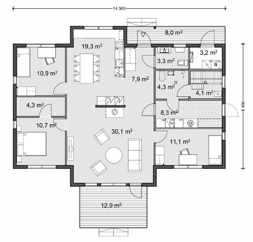 149,5 m² Huoneistoala 138,5 m² DOC ID 24799 Valitut