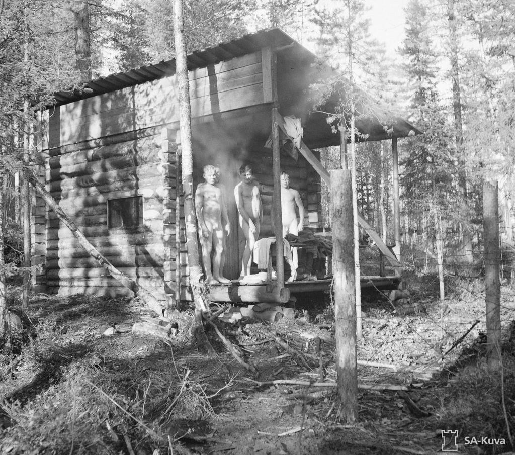 Sauna on kenttävartiosotilaalle yksi