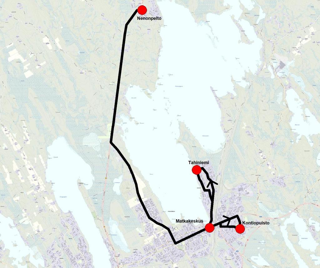 23/26 Linja 2 Nenonpelto-Keskusta Linja 2, Nenonpelto-Keskusta, maanantai-perjantai Nenonpelto Matkakeskus Kontiopuisto ahiniemi Matkakeskus Nenonpelto 6:15 6:25 6:30 6:55 7:10 7:25 7:30 7:35 7:55