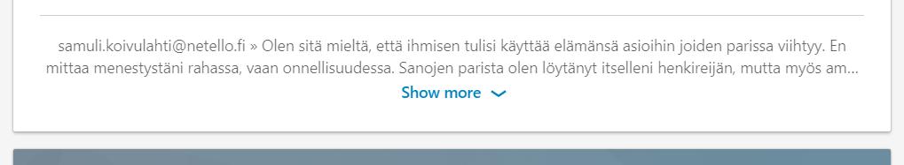 6. Työpaikkatietoihin kannattaa jokaisen laittaa Netello työnantajaksi jos ei vielä ole.