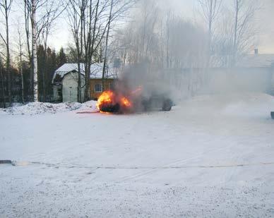 KALUSTOKULMA KALUSTOKULMA Peite soveltuu hyvin autopalojen sammuttamiseen Autopalo tukahtuu sekunneissa suurienergisen palon syödessä hapen peiton alta.