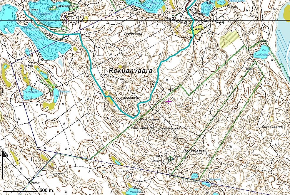 Saarinen Vaulujärvi Jaakonjärvet Rokuanhovi Vauluvaara Salminen Loukkojärvi