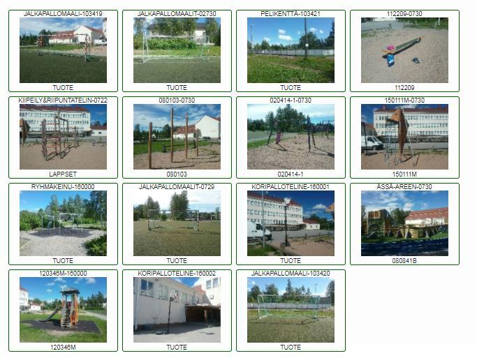 Kuva 11. Saaren koulun pihavarusteet 2.4 Koulurakennusten nykytilanne Tilaliikelaitos on selvittänyt vuodesta 2014 omistamiensa rakennusten tunnusluvut (Trellum Consulting Oy/Harri Isoniemi).