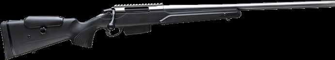 TIKKA T3x VARMINT T3x Varmint -kivääriä on vaikea päihittää: se on erittäin tarkka kivääri, joka sopii erilaisiin olosuhteisiin aina ampumaradalta metsästystilanteisiin eri maastoissa.