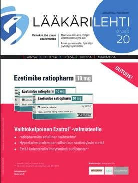 (09) 393 091 VASTAAVA PÄÄTOIMITTAJA Pekka Nykänen LÄÄKETIETEELLINEN PÄÄTOIMITAJA Pertti Saloheimo TOIMITUSPÄÄLLIKKÖ Heli Mikkola LEVIKKI Painos: 30 540 kpl ILMESTYMINEN: 1 krt/vko (41 numeroa /