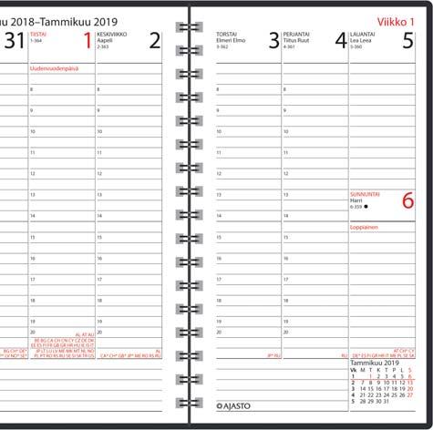 Taskukalenterit 14,90 AGENDA 2019 Klassikkokalenteri päivittäiseen käyttöön