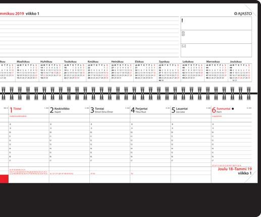Pöytäkalenterit 9,85 PÖYTÄMEMO 2019 Ammattilaisten työväline, aukeamalla koko vuoden