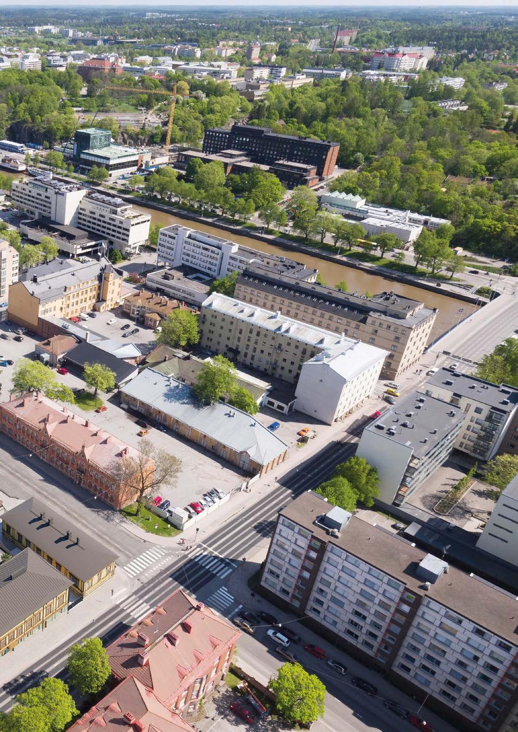 Alustava visualisointi Oma palasi Turun historiallista keskustaa As. Oy Turun Henrik As.