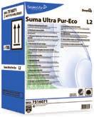 Kätevää pakkausta on helppo käsitellä ja muovijätettä jää vähemmän. Suma Nova Pur-Eco L6 Nestemäinen koneastianpesuaine SafePack-turvapakkauksessa. Ympäristömerkitty (Joutsen).
