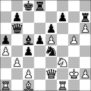 O-O-O Re7 ) 21...Lg222.gf7 Df7. B 20.Re5 Le2 21.Rg6 Dg6 22.Ke2 Dg2. C 20.O-O-O Lf3 +. D 20.d5 Df5. D1 21.dc6 Lf3 22.gf3 Df3 +. D2 21.Red4 Dd5 22.Kf1 a5. D3 21.Rfd4 Dd5 22.f3 Lc8 19.h5? Rf4 20.Td1 (20.