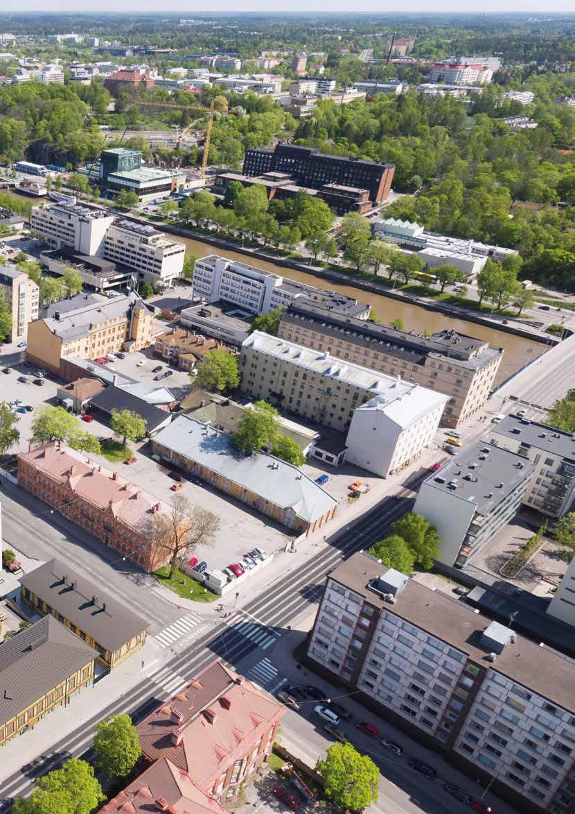 Alustava visuallisointi Oma palasi Turun historiallista keskustaa As.