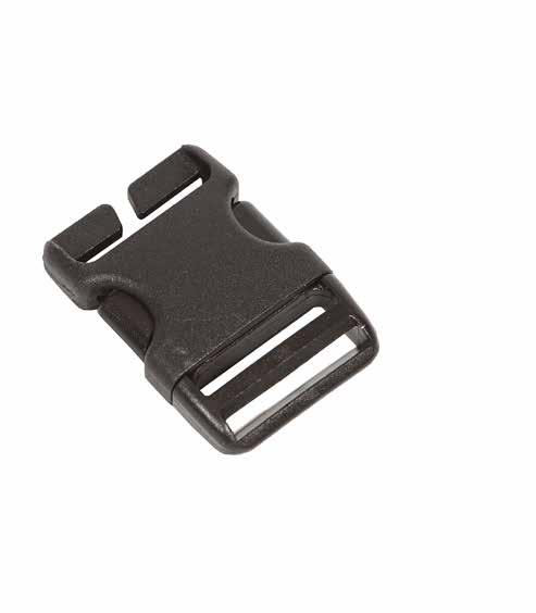 25 / 38 / 50 mm wide Quick attachment side release buckle without stitching.