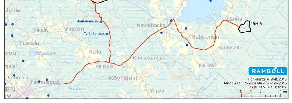 Kaikilla louhosalueilla muut läjitysalueet jäävät sivukiven läjitysaluetta matalammiksi, ollen korkeintaan 20 m korkeita.