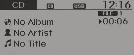 Paina SETUP painiketta Valitse [ Display] TUNE-säätimellä tai 1 painikkeella Valitse [Song Info] Medianäyttö [Song Info] : Näytön tiedoiksi voidaan vaihtaa Albumin/Esittäjän/Kappaleen nimi.