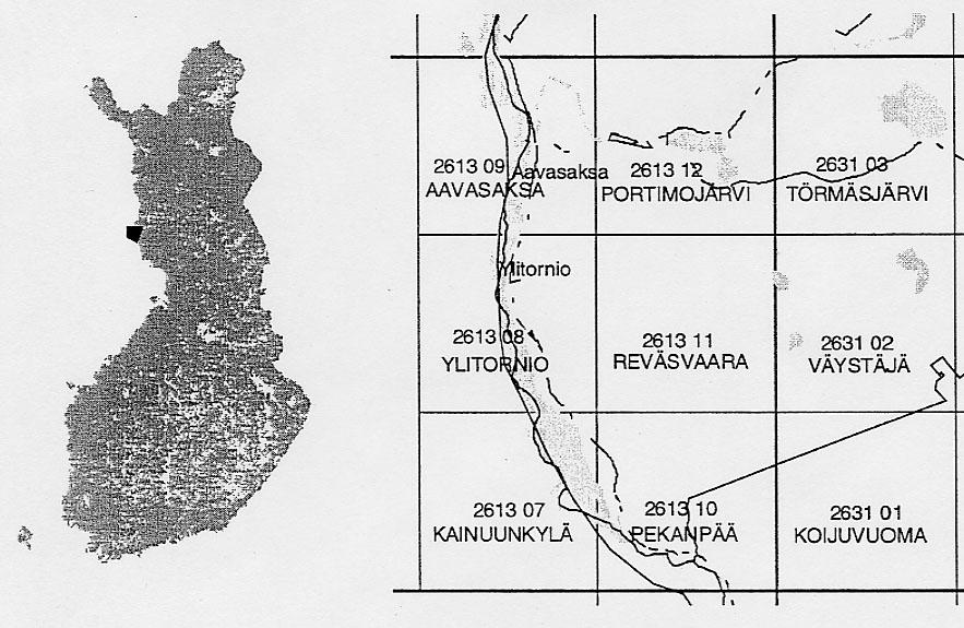 MAAPERÄKARTTA 1 : 20 000 SELITYS LEHTI 2613 08 YLITORNION